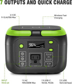Portable Power Station: 600W/300W/200W Solar Generator for Camping & Home