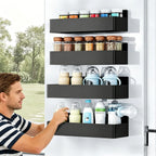 Magnetic Refrigerator Side Hanging Storage Rack, Kitchen Seasoning Storage, Kitchenware Storage, Washing Machine Side Storage