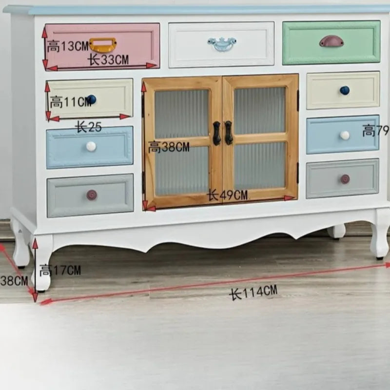 Cream Multipurpose Living Room Cabinets Child Safety Modern Display Cabinet Kitchen Storage Szafki Do Salonu Home Accessories