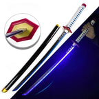 104cm Demon Slayer Bright Katana LED Light Sword Kimetsu No Yaiba Anime Cosplay Prop Real Size Japanese Katana Samurai Sabre