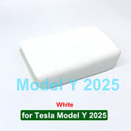 For Tesla Model 3 Y 2023 2025 Armrest Protector Box Cover White Soft TPE Center Console Panel Pad M3H Highland 2024 Accessories