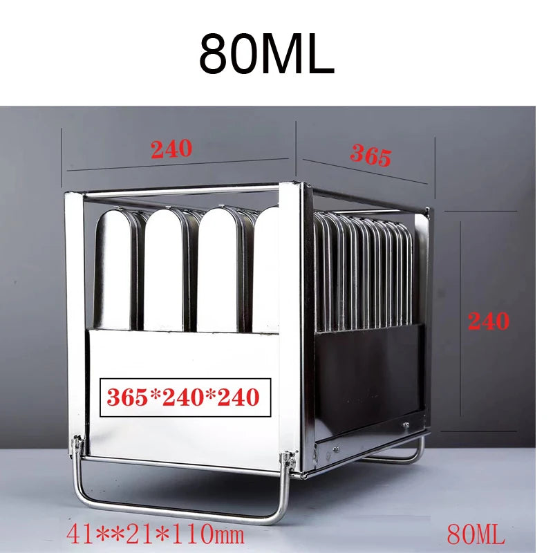 40pcs Stainless Steel Popsicle Mould Ice Lolly Mold For Popsicle Machine Fruit Shape DIY Ice Cream Molds With Sticks Holder