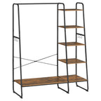 VASAGLE dresses stand, with dresses Rod, shoe shelf, 6 removable hooks