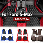 Car Floor Mats For Ford S-Max MK1 2006~2014 7seat Anti-dirt Pads Full Set Waterproof Floor Mat Non-slip Carpets Car Accessories