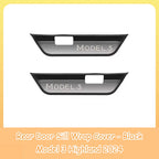 For Tesla Model 3 Highland Front Rear Door Sill Wrap Cover Anti Scratch Stainless Steel Door Sill Strip Plate Car Accessories