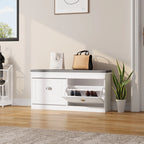 【Breeins】Flip Down Shoe Bench Cabinet, Shoes Rack Storage Organizer Shelf Home Decoration For Entryway
