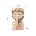 20cm/ 7.8inch Fairy Planter for Succulents Air Plants Resin Cute Girl Flower Pot Decorative Figurines Garden Home Tabletop Decor