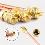 10/20PCS Car AC Refrigeration 100mm/125mm Accessories Valves Copper Tube Filling Parts 3.4 Mpa Home DIY Power Tool