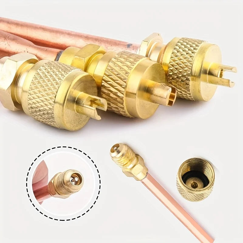 10/20PCS Car AC Refrigeration 100mm/125mm Accessories Valves Copper Tube Filling Parts 3.4 Mpa Home DIY Power Tool
