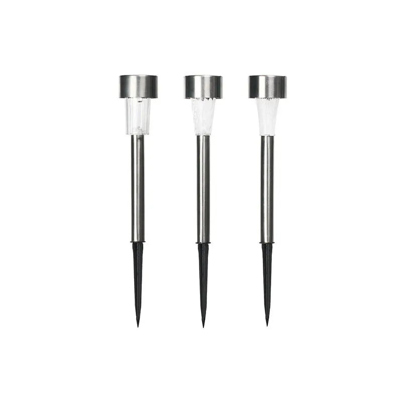 10-24PCS Stainless Steel Solar Garden Light Outdoor Solar Powered Lamp Lanter Waterproof Landscape Lighting Yard Lawn Decoration
