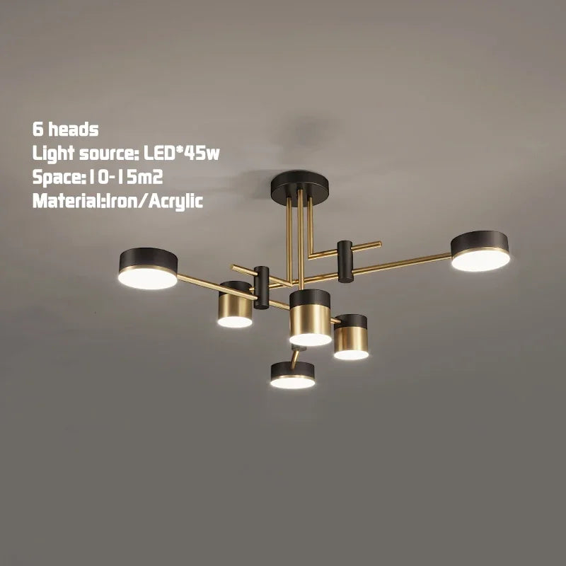 Nordic Chandelier Living Room Restaurant Lamp New Light Luxury Modern Minimalist Dining Room Creative Bedroom Lamp  Home Decor