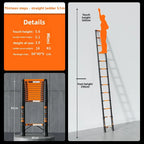 Thickened carbon steel telescopic ladder Multifunctional herringbone ladder Bamboo ladder Lifting  folding engineering staircase