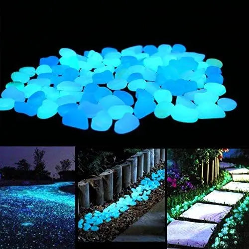 Luminous Stones Glow in The Dark Pebbles Glowing Stones Outdoor Walkways Home Garden Yard Decor Fish Tank Pebble Rocks