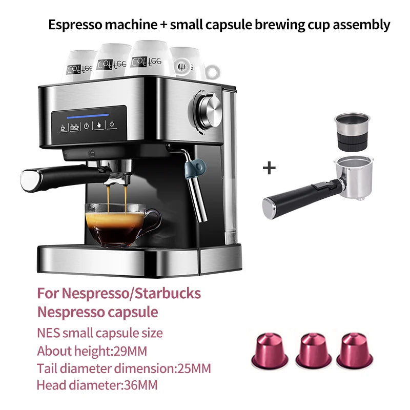 Semi-automatic espresso machine 20Bar high pressure extractor 3-in-1 coffee machine with milk froster cappuccino or latte