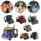Durable Truck Coffee Mug 11 Ounces Handcrafted Coffee Cup Semi-trailer Shaped Semi Truck Semi-Truck Coffee Mugs Men Coffee Cup