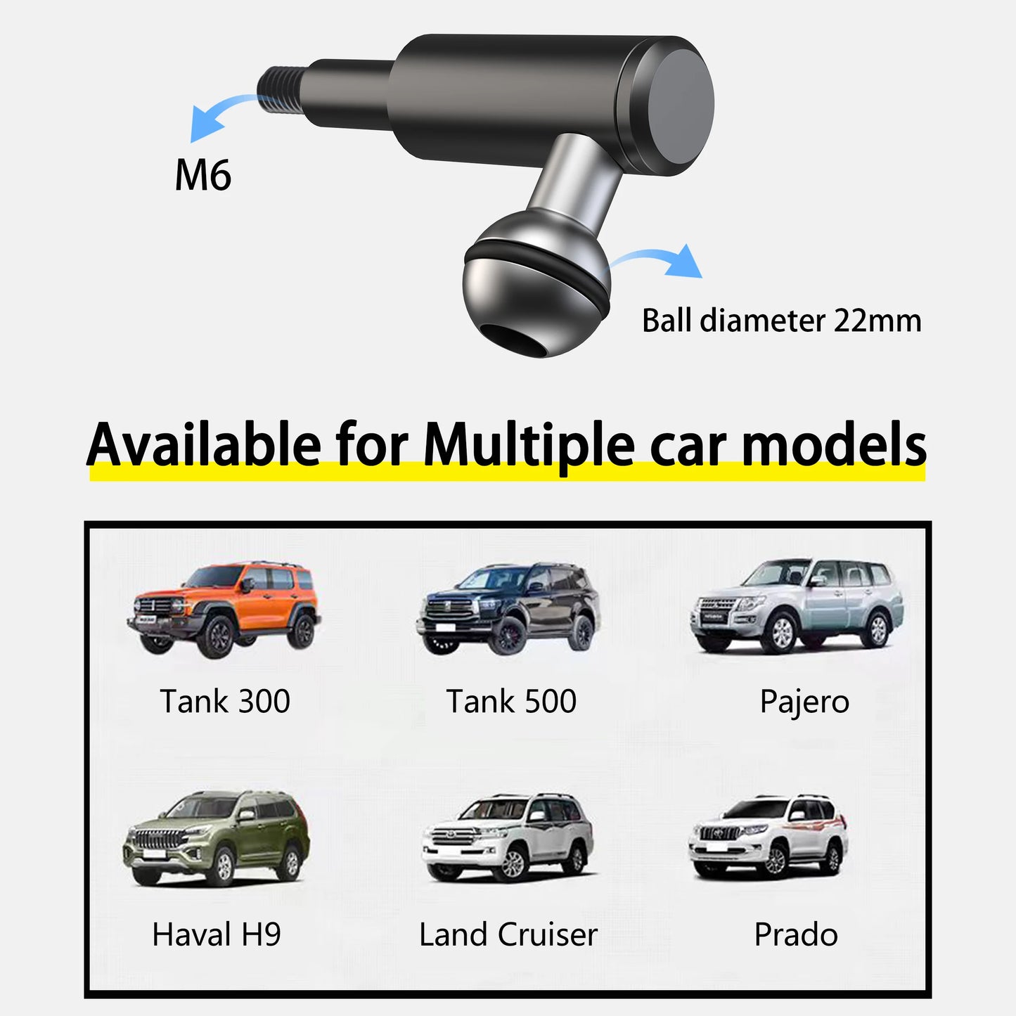 magsafe [Car Handle Armrest Phone Holder] Car A-pillar Mobile Phone Bracket Off-road Vehicle Truck Handle Armrest Handle