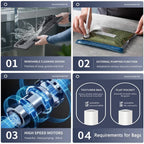 Electric Vacuum Sealer Machine Dry/Wet Food Packaging Seal To Keep Fresh Touch Buttons Digital Display Vacuum Packaging Machine