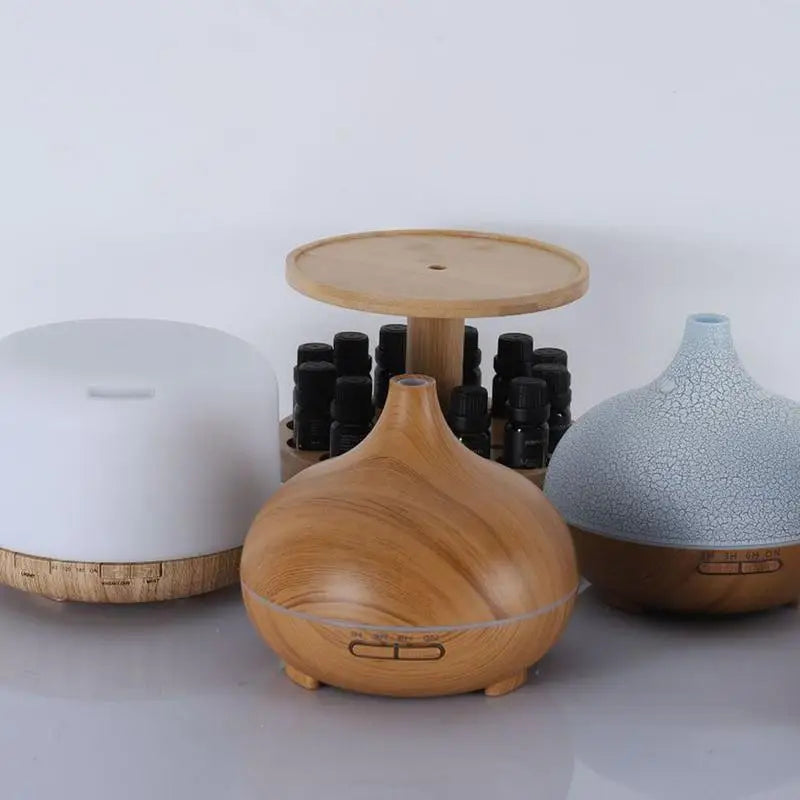 Essential Oils Storage Rack 2Tier Tabletop Display Stand Natural Bamboo Wood Fragrance Oil Shelf for Aromatherapy Bottle Storage
