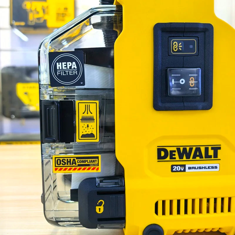 DEWALT DWH161B Universal Dust Extractor 20V Brushless Cordless 5MBAR Forced Inhalation Compact Lightweight Power Tools