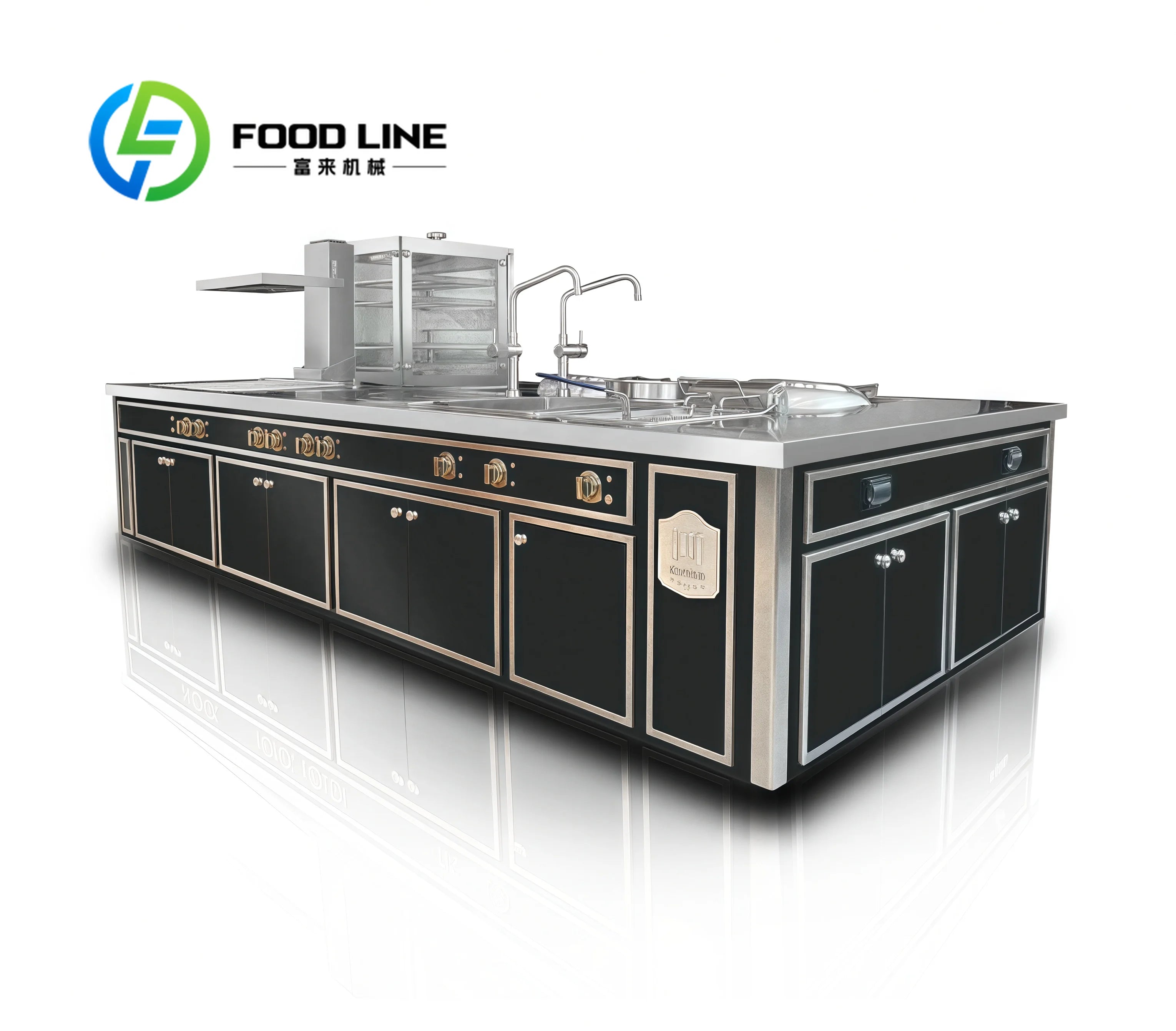 customize High End Commercial Kitchen System Smart Integrated Luxury Equipment for Hotel Restaurant Use
