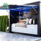Customized Contemporary Modular Outdoor Prefabricated Mobile Kitchen Unit Wind and Rainproof Mobile Garden Cabinet