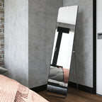 Haodirect Modern Rectangular Floor Mirror, Metal Frame Bedroom Wall Mounted Floor Dressing Mirror, 37cm x 147cm