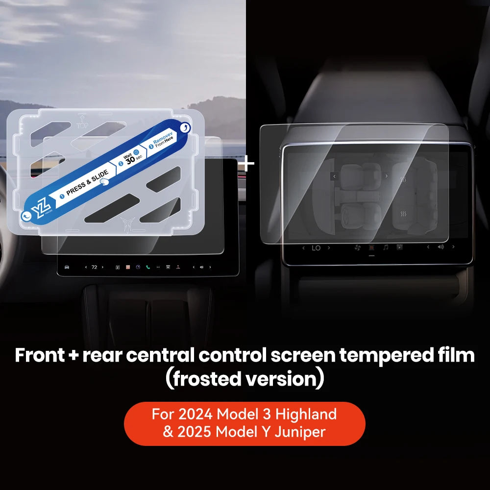 YZ Tempered Glass Screen Protector For Tesla Model 3 Y Center Console Anti Glare HD Film Protection Screen Protecto Accessories