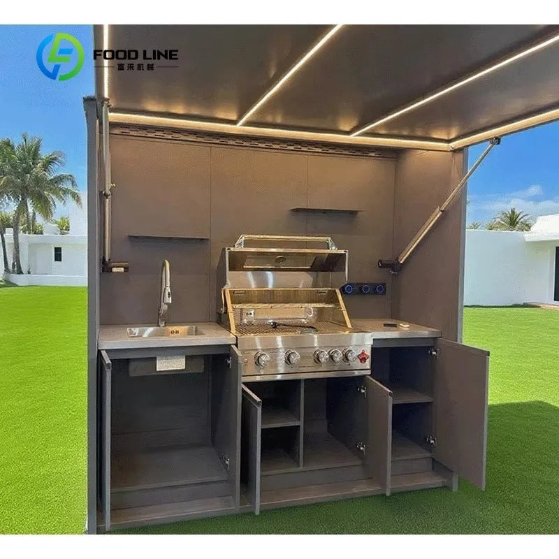 Customized Stainless Steel BBQ Outdoor Kitchen Cabinets,  Modular Outdoor Kitchen Island Premium Modular