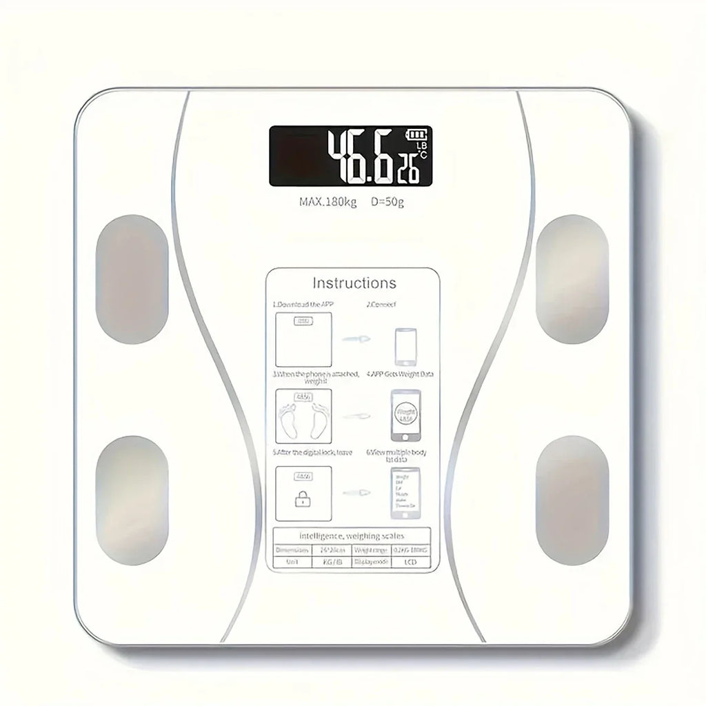 Smart Digital Bathroom Scale, Battery-Powered, Wireless, with Body Fat Monitoring for Home Use, for Women,Men