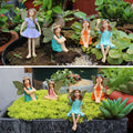 Resin Flower Fairy Set with Six Gardens, Courtyard, Balcony, Flower Pot, Lawn Decoration Suitable for Indoor and Outdoor Use