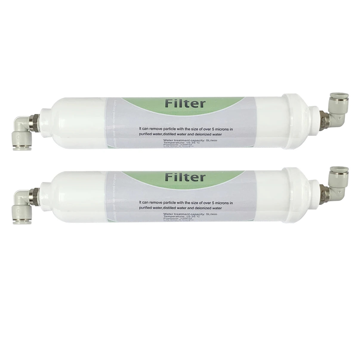2 PACK OF Inline Water Filter for semiconductor Diode Laser hair removal beauty Machine Cooling, Include Connectors