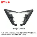 For Tesla Model Y Juniper Model 3 Highland Car Side Camera Protector Covers Carbon Fiber Flank Spoiler Wing Decorative Guards