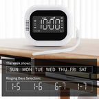 Rechargeable  Vibrating Alarm Clock Wireless Loud Alarm Clock With White Noise Deep Sleep Digital Travel Clock Snooze Function