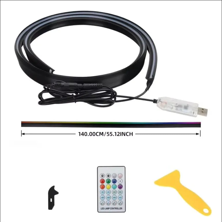 Symphony Car Atmosphere Light Automatic OFF Module 30 Seconds Glove Box USB Expansion Dock Ambient Lamp For Tesla Model 3 Y S X