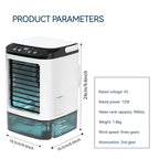 Portable air conditioner 3-speed Mini Air Conditioning 900ml Water Tank Air Cooler with 7-color Night Light For Office Bedroom