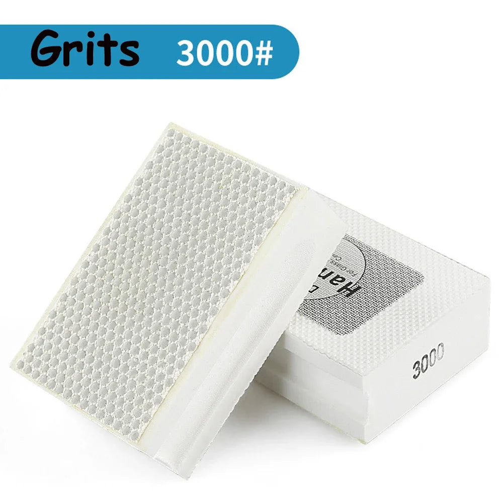 Professinal 1-7Pc Diamond Hand Polishing Pad Marble Stone Ceramic Abrasive Sanding Disc Tile Glass Abrasive Grind Block Polisher