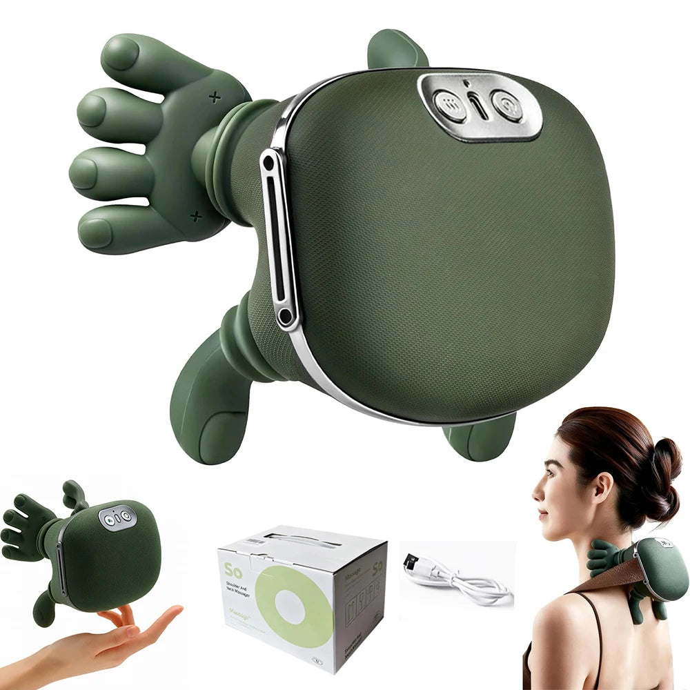 Bionic Finger Neck Shoulder Massager Wireless Neck Cervical Trapezius 4D Kneading Body Back Hand Massage Shawl Brushless Motor