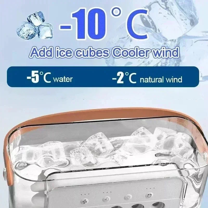 Mini 3 in 1 Air Conditioner Fan USB Desktop Cooler with Humidifier LED