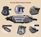 Dremel 3000 Electric Grinder Rotary Tool Engraver Pen Kit Multi-Function Home Diy Grinding Machine for Cutting Carving Polishing
