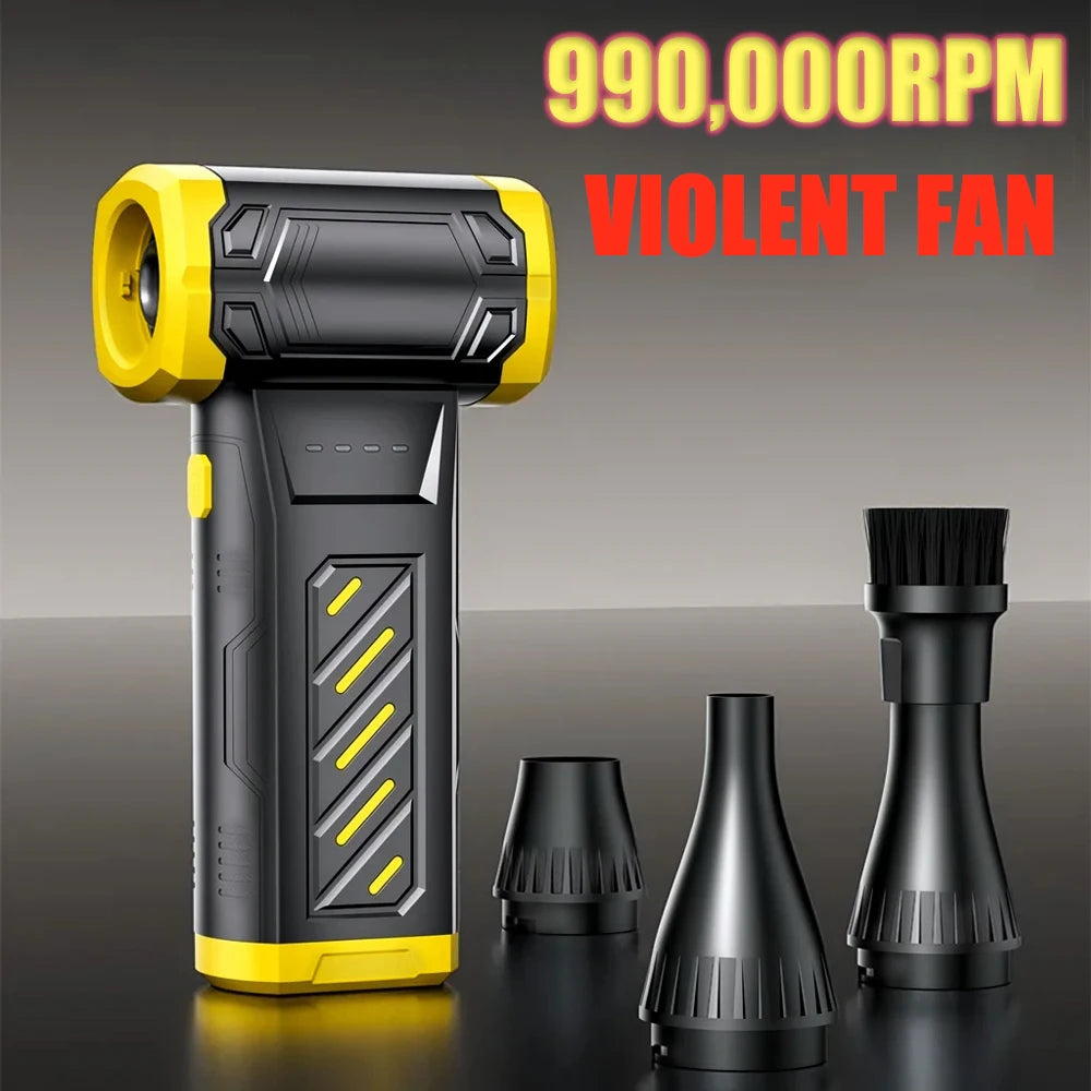 Powerful Jet Blower 990000RPM High Speed Brushless Motor Dust Blower Violent Turbo Fan Compressed air Duster for Car Dryer/PC