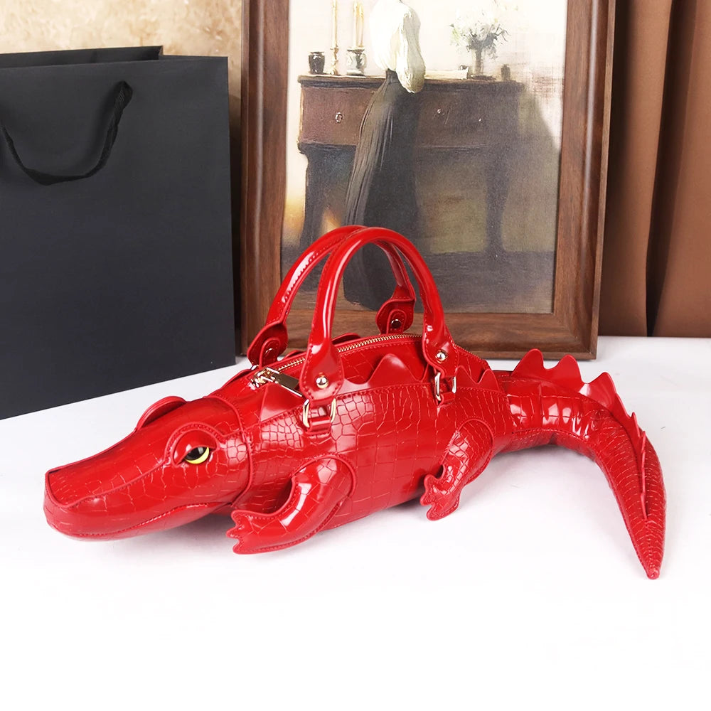 The 2025 new style crocodile bag is a creative and funny three-dimensional crocodile bag for the opposite sex