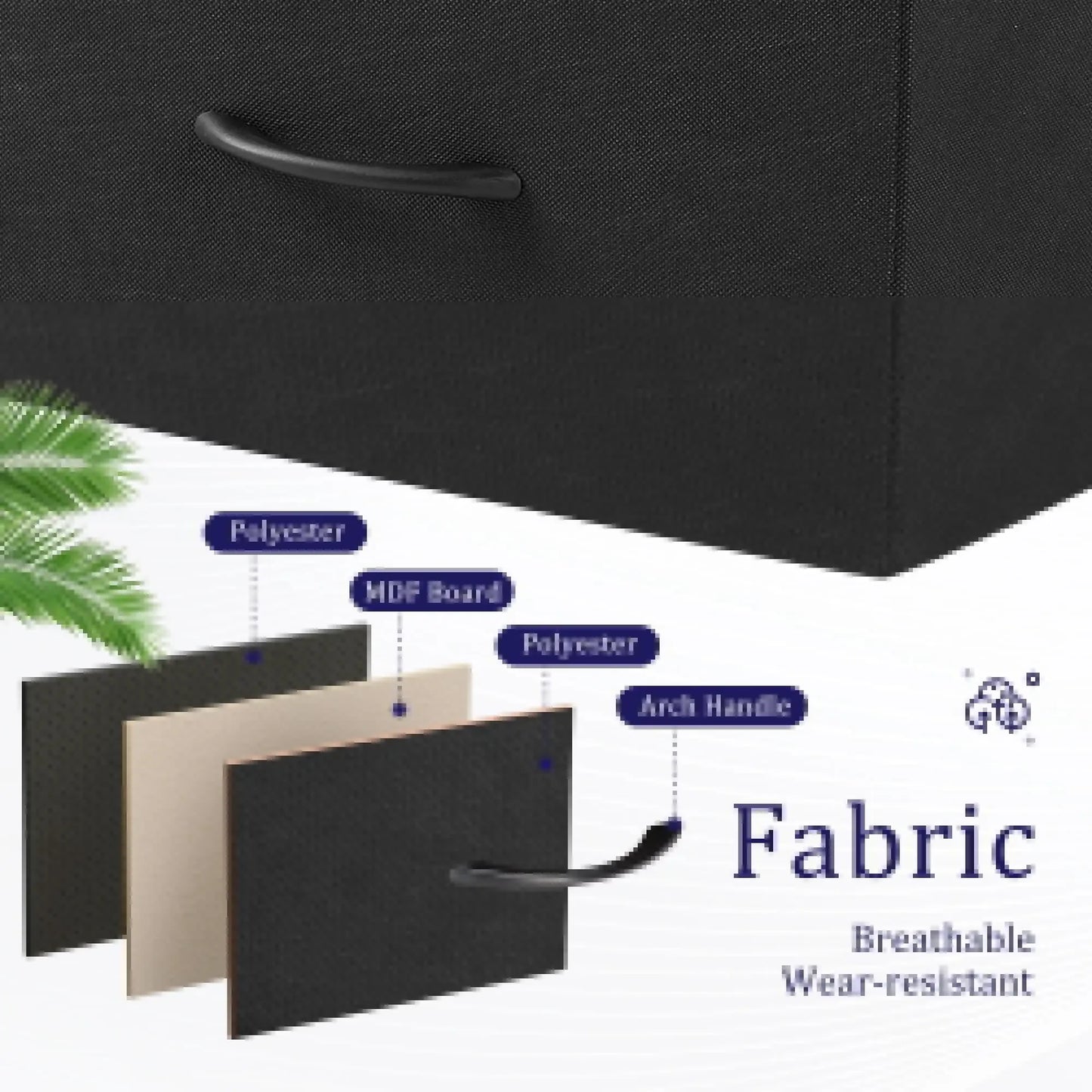 6 Drawer Dresser, Wide Chest Of Drawers Nightstand Storage Tower Storage Dresser Fabric Dresser With Wood Top for Living Room