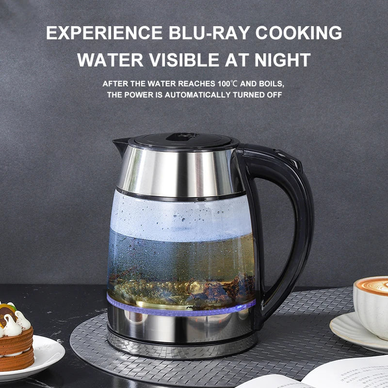 GELAIBO kettle electric kettle household glass automatic power-off 304 stainless anti-dry electric kettle