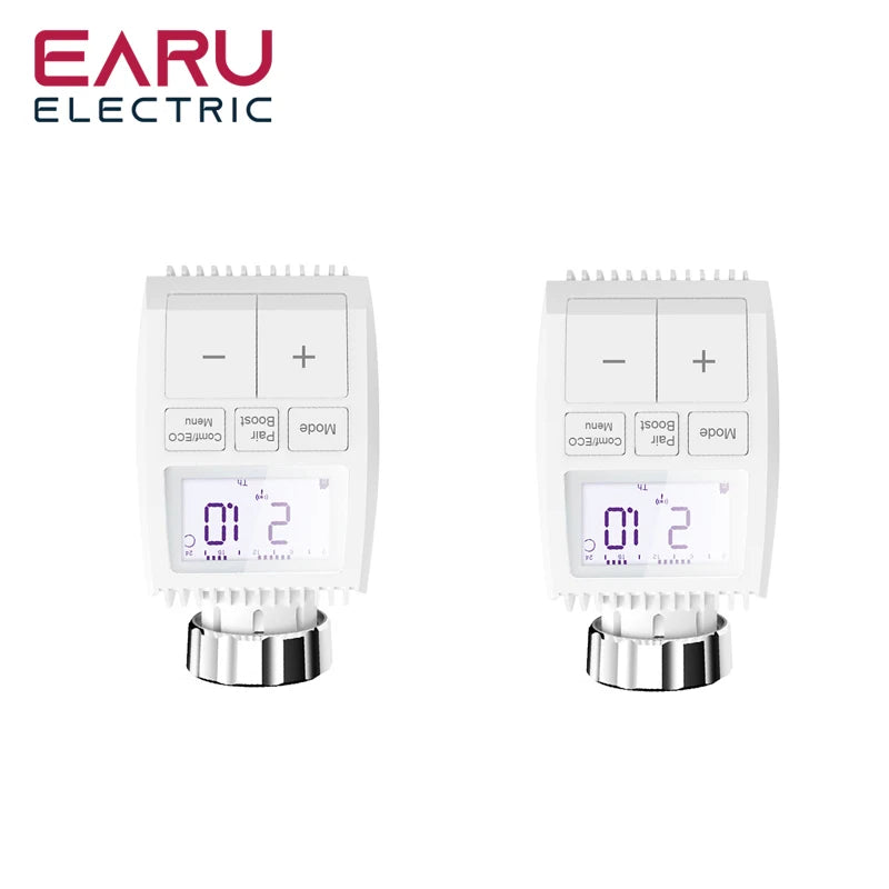 Tuya Smart ZigBee Radiator Actuator TRV Programmable Thermostatic Radiator Valve App Remote Temperature Controller Support Alexa