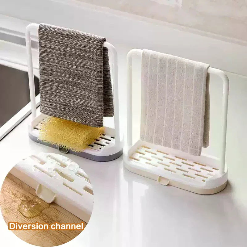 Dishcloth Drainer Rack Towel Rack Dishcloth Holder Kitchen Countertop Storage Rack