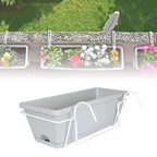 Hanging Flower Pot Garden Plant Holder Box Plant Pot Railing Balcony Planter for Yard Flowerpot Deck Porch Hanger Entrance Decor
