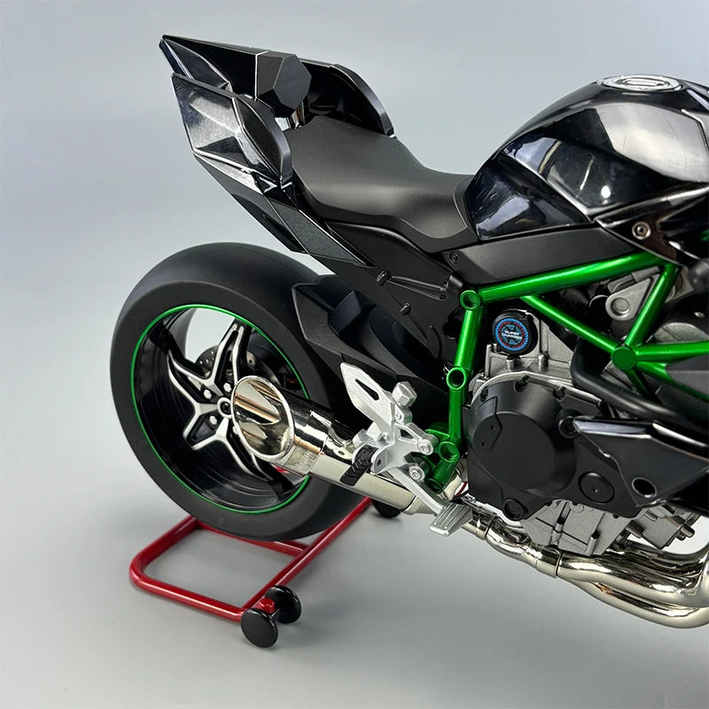 Spray 1:6 Kawasaki Racing Ninja 500 H2R Motorcycle Simulation Sound Light  Fast And Furious Collection Modle car boys Gift