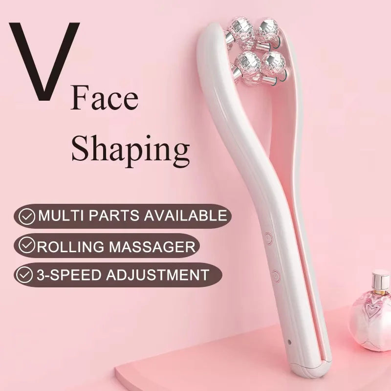 EMS Roller Face-Slimming Artifact V-Face Beauty Facial Massager For Firming And Lifting The Face