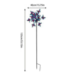 Butterfly Wind Spinner Metal Wind Spinners Outdoor Pinwheel Decor Sculpture Butterfly Design Chimes with Stake for Porch