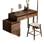 nordic brown luxury dresser eithe drawers box Modern Large Women Dressing Table Storage Hotel Wooden Schminktisch Furniture